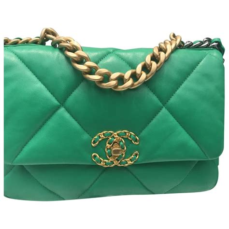 green hanbags chanel|chanel bags green color.